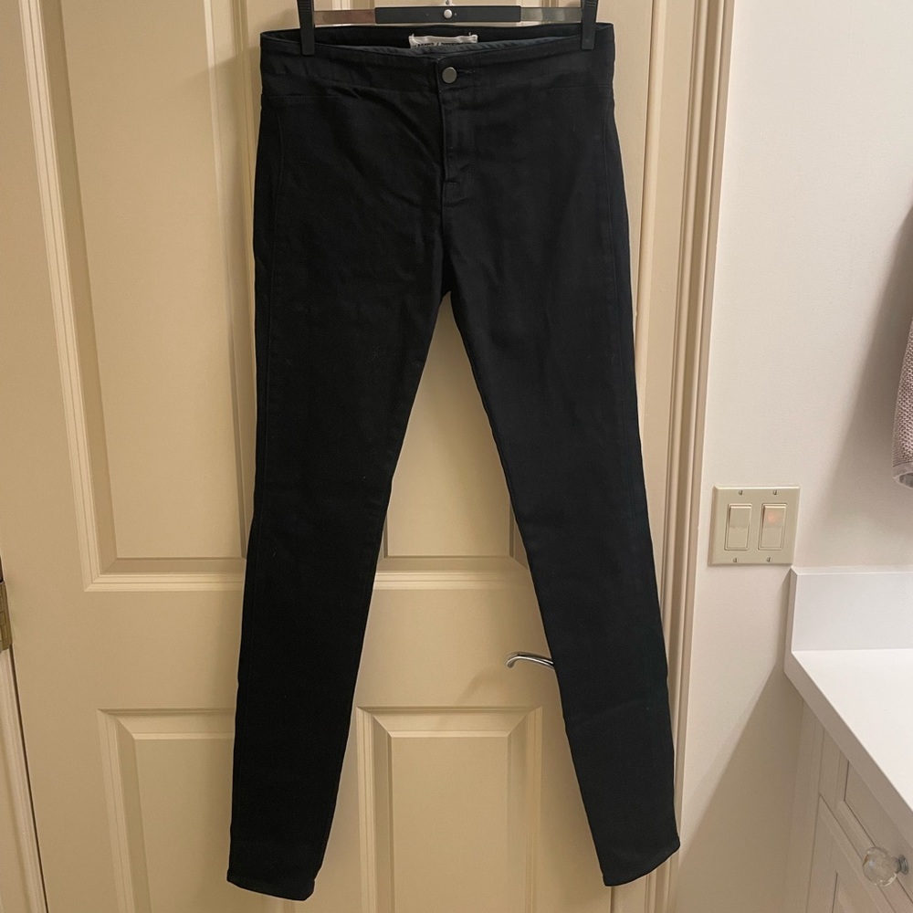 J Brand x Hussain Chalayan black jeans, very cool and unique style! SZ 30
